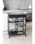 Bon Appetit Deluxe Kitchen Trolley Black - HOME STORAGE - Storage Trolleys - Soko and Co