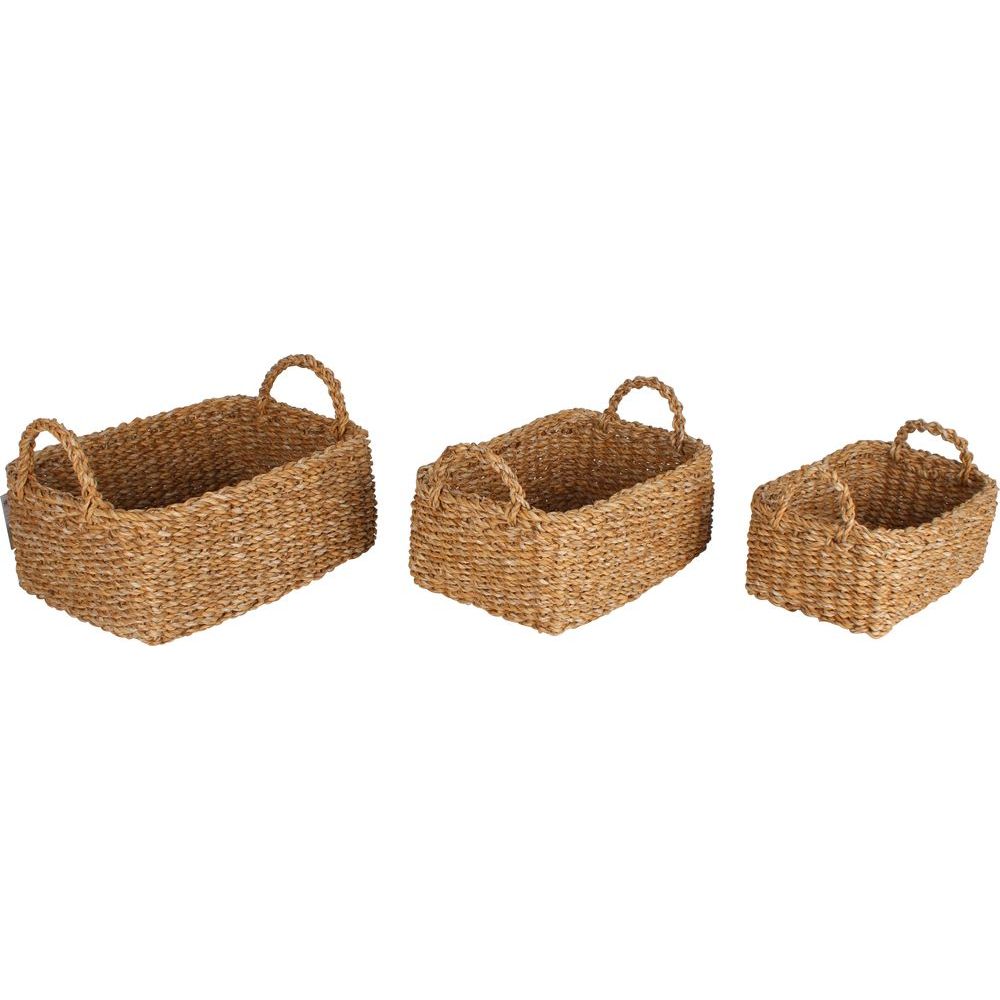 Botany Small Rectangular Seagrass Storage Basket - HOME STORAGE - Baskets and Totes - Soko and Co