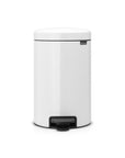 Brabantia 12L newICON Pedal Kitchen Rubbish Bin White - KITCHEN - Bins - Soko and Co