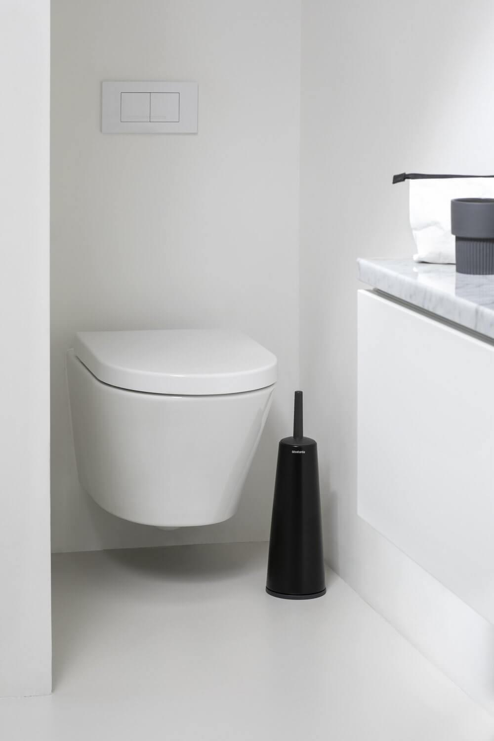 Brabantia 3 Piece Steel Bathroom Accessories Set Matte Black - BATHROOM - Bathroom Accessory Sets - Soko and Co