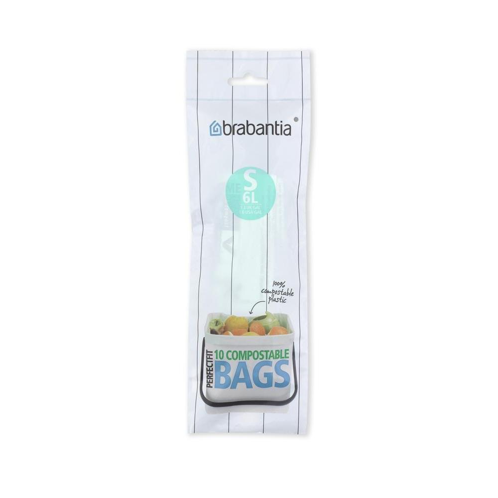 Brabantia 6L Perfect Fit Compostable Bin Liner S 10 Pack - KITCHEN - Bench - Soko and Co
