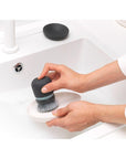 Brabantia Soap Dispensing Dish Brush Dark Grey - KITCHEN - Sink - Soko and Co
