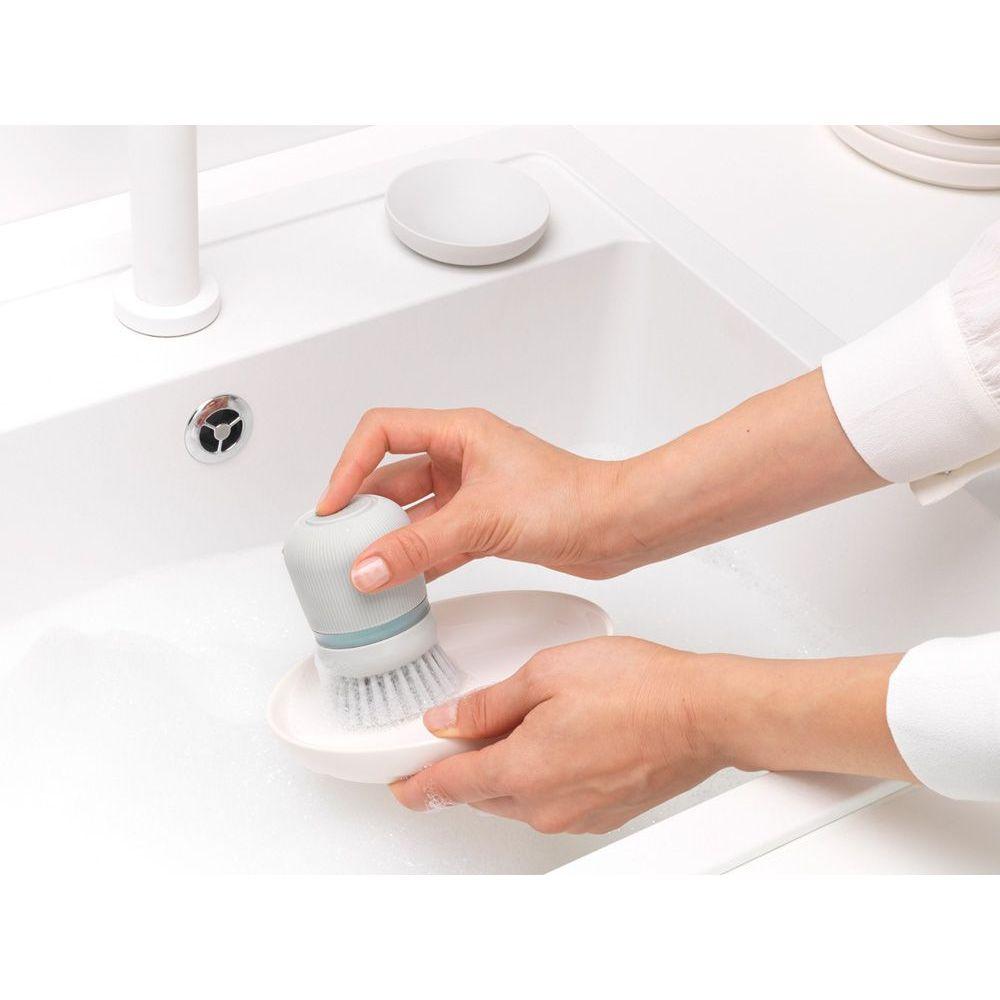 Brabantia Soap Dispensing Dish Brush Light Grey - KITCHEN - Sink - Soko and Co