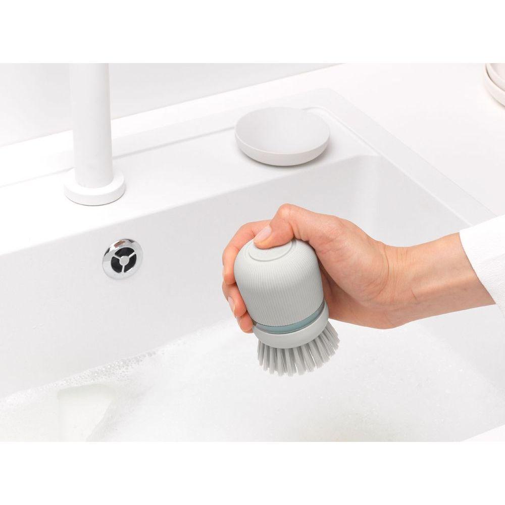 Brabantia Soap Dispensing Dish Brush Light Grey - KITCHEN - Sink - Soko and Co