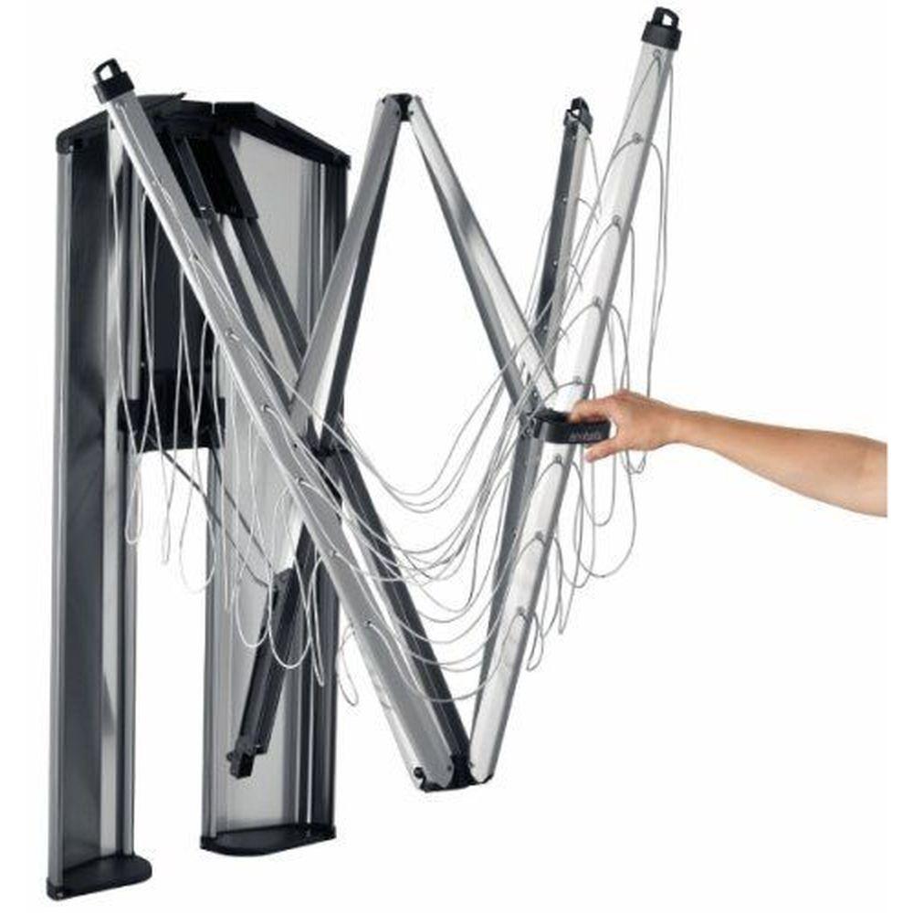 Brabantia Wallfix Wall Mounted Clothes Airer &amp; Steel Storage Box - LAUNDRY - Airers - Soko and Co