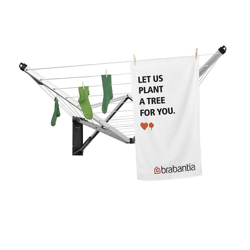 Brabantia Wallfix Wall Mounted Clothes Airer & Steel Storage Box - LAUNDRY - Airers - Soko and Co