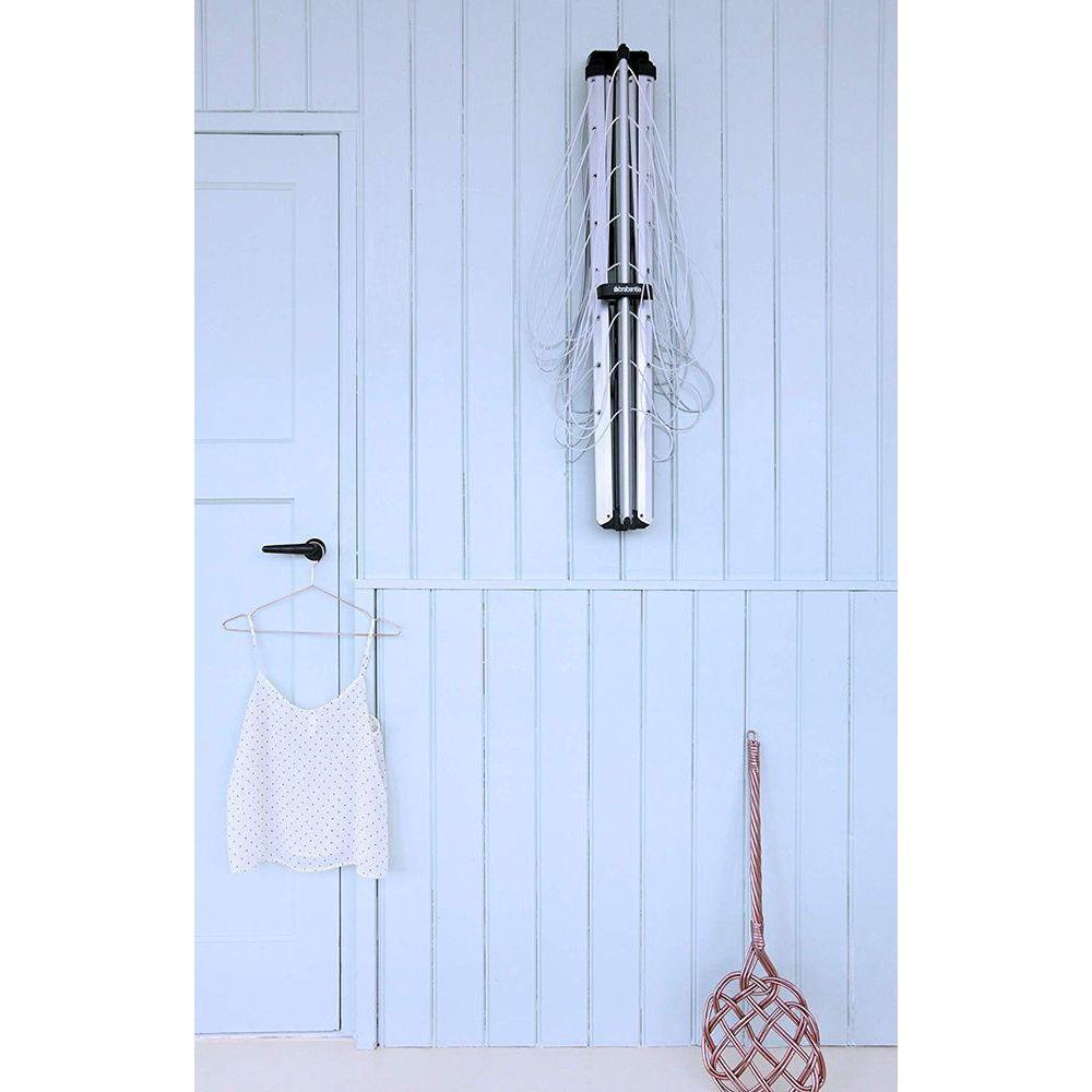 Brabantia Wallfix Wall Mounted Clothes Airer &amp; Steel Storage Box - LAUNDRY - Airers - Soko and Co