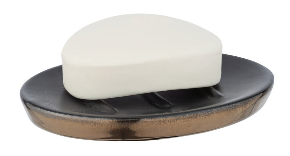 Brandol 4 Piece Ceramic Bathroom Accessories Set Black &amp; Copper - BATHROOM - Bathroom Accessory Sets - Soko and Co