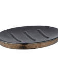 Brandol Ceramic Soap Dish Black & Copper - BATHROOM - Soap Dispensers and Trays - Soko and Co