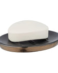 Brandol Ceramic Soap Dish Black & Copper - BATHROOM - Soap Dispensers and Trays - Soko and Co