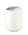 Brasil 2L Rubbish Bin White - BATHROOM - Bins - Soko and Co