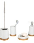 Ceramic & Bamboo Soap Dispenser - BATHROOM - Soap Dispensers and Trays - Soko and Co