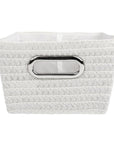 Chromeo Woven Storage Basket White - HOME STORAGE - Baskets and Totes - Soko and Co