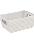 Chromeo Woven Storage Basket White - HOME STORAGE - Baskets and Totes - Soko and Co