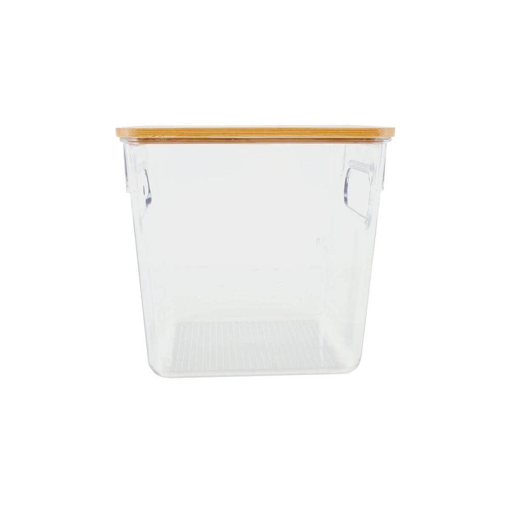Clara 3L Acrylic &amp; Bamboo Storage Box - HOME STORAGE - Plastic Boxes - Soko and Co