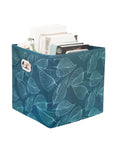 Collapsible Square Storage Tote Botanical Blue - HOME STORAGE - Baskets and Totes - Soko and Co