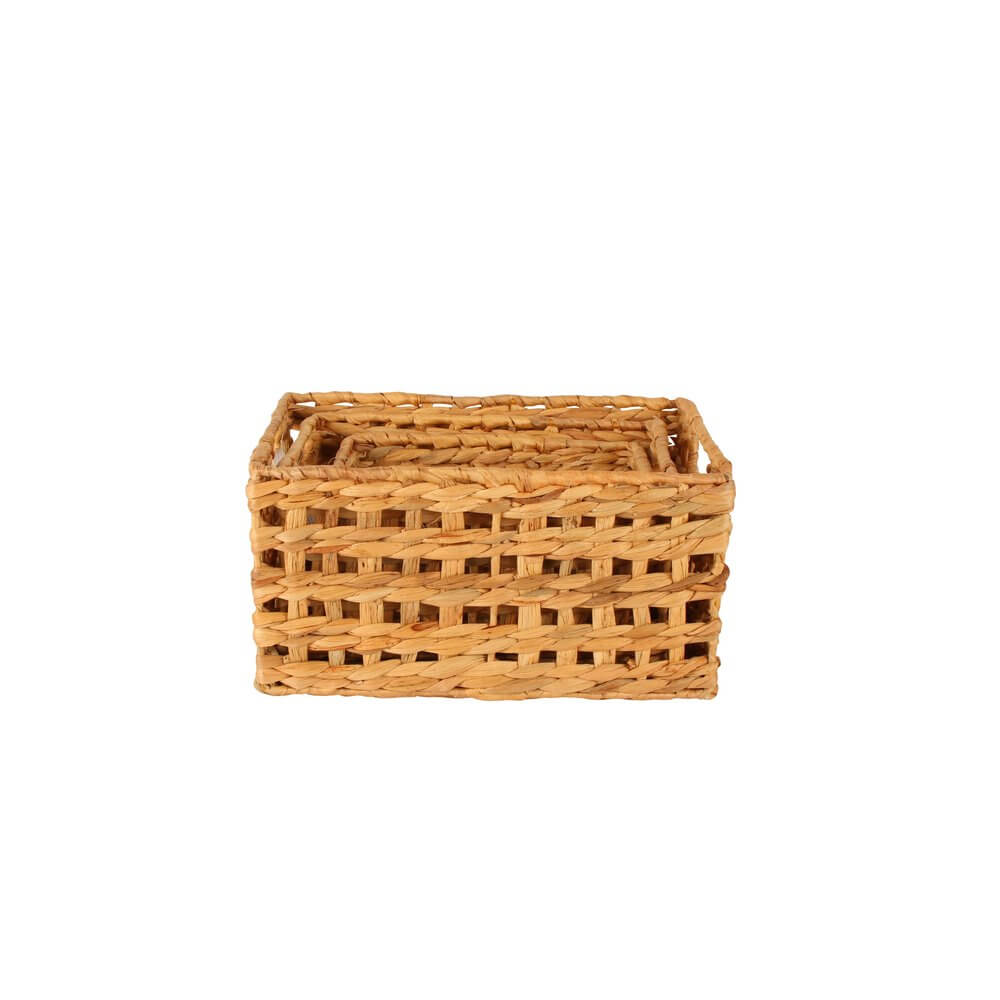 Cressida Large Rectangular Water Hyacinth Storage Basket - HOME STORAGE - Baskets and Totes - Soko and Co