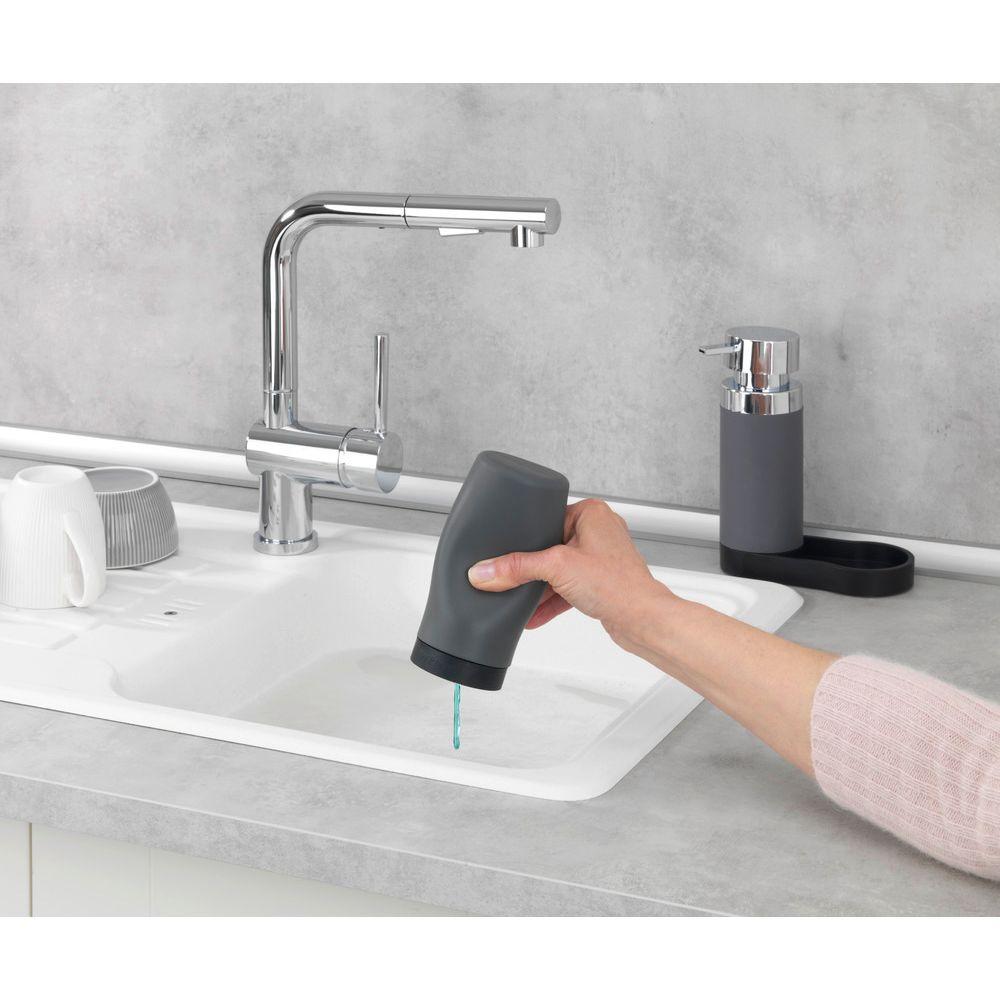 Easy Squeeze 2 Piece Detergent & Soap Dispenser Station Grey - KITCHEN - Sink - Soko and Co