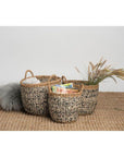 Ebony Large Round Seagrass Storage Basket - HOME STORAGE - Baskets and Totes - Soko and Co