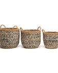 Ebony Large Round Seagrass Storage Basket - HOME STORAGE - Baskets and Totes - Soko and Co