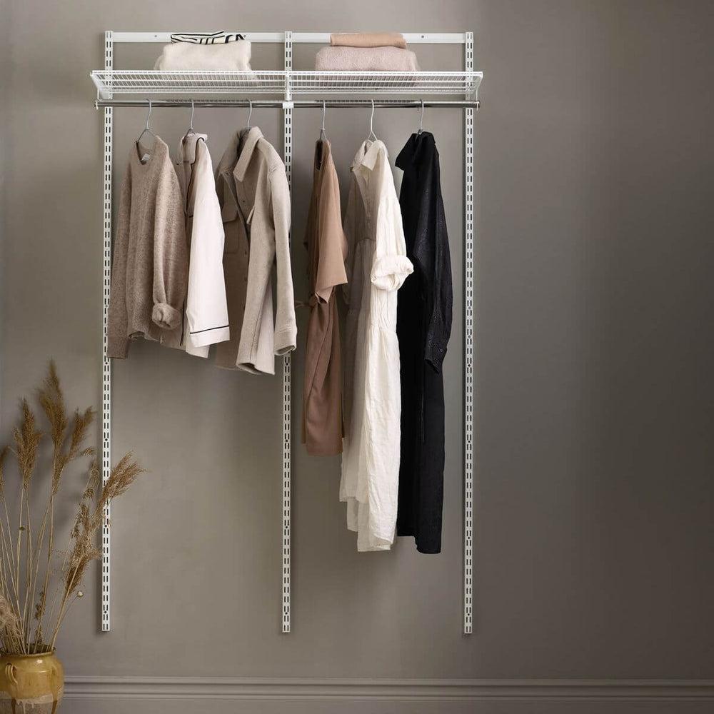 Elfa Basic Hanging Wardrobe Storage Solution W: 120 White - ELFA - Ready Made Solutions - Soko and Co