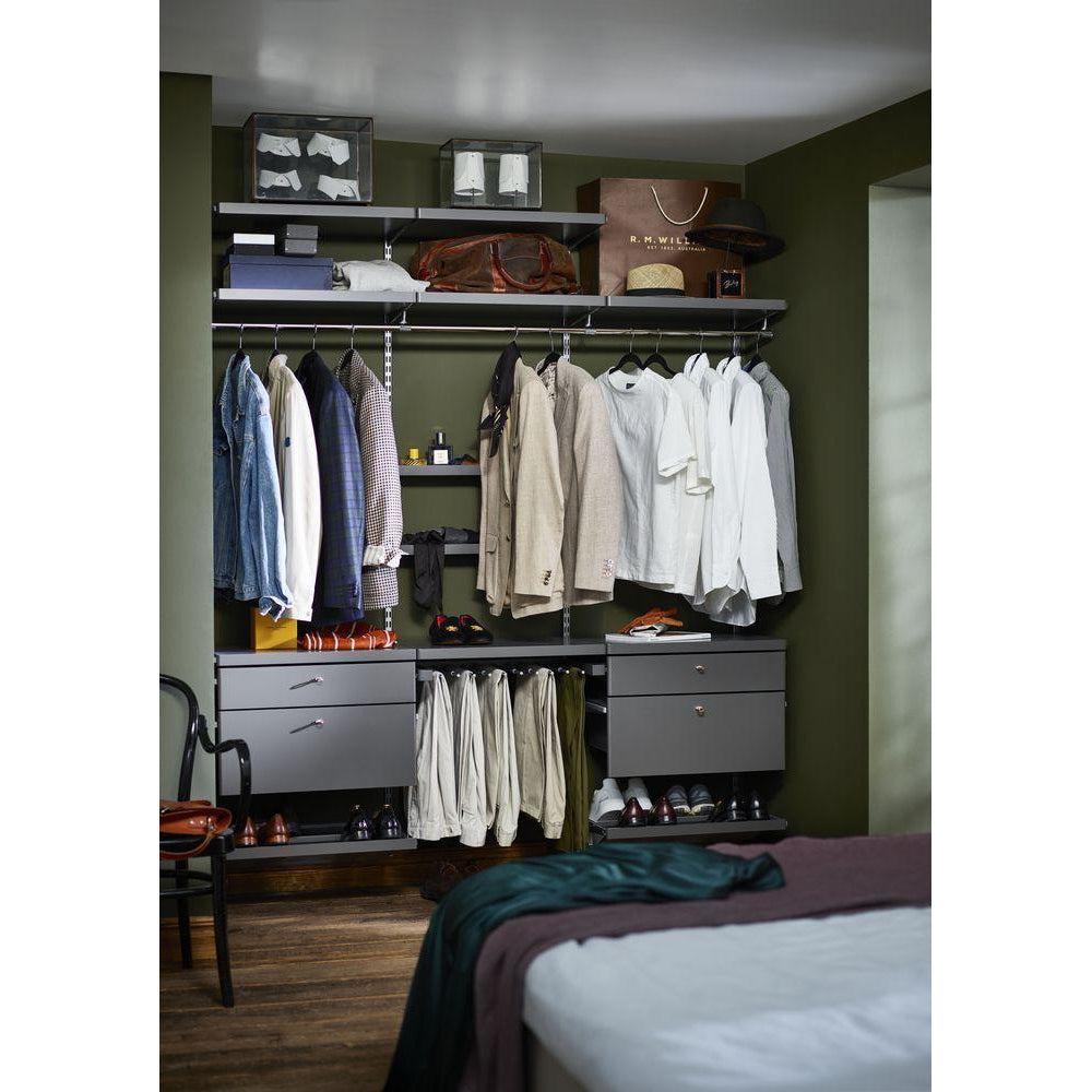 Elfa Classic Decor Deluxe Wardrobe Storage Solution Platinum - ELFA - Ready Made Solutions - Soko and Co