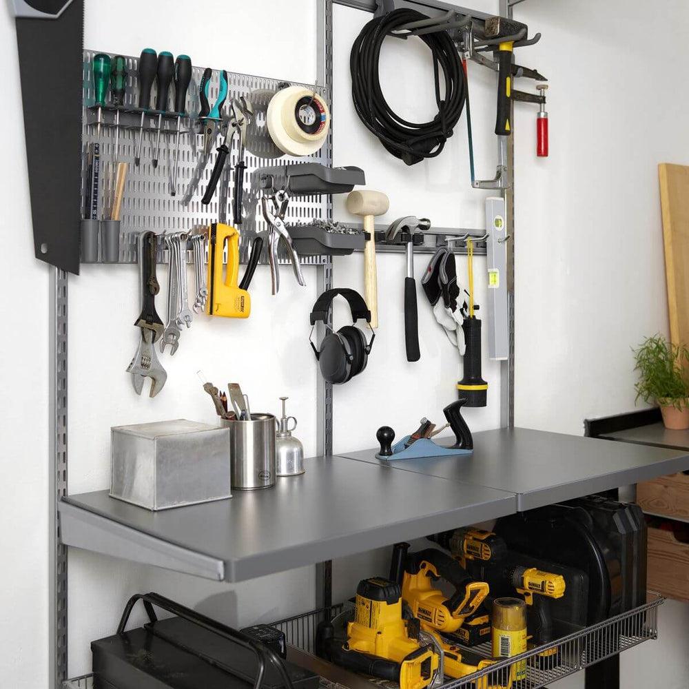Elfa Deluxe Garage Tool Storage Solution W: 120 Platinum - ELFA - Ready Made Solutions - Soko and Co