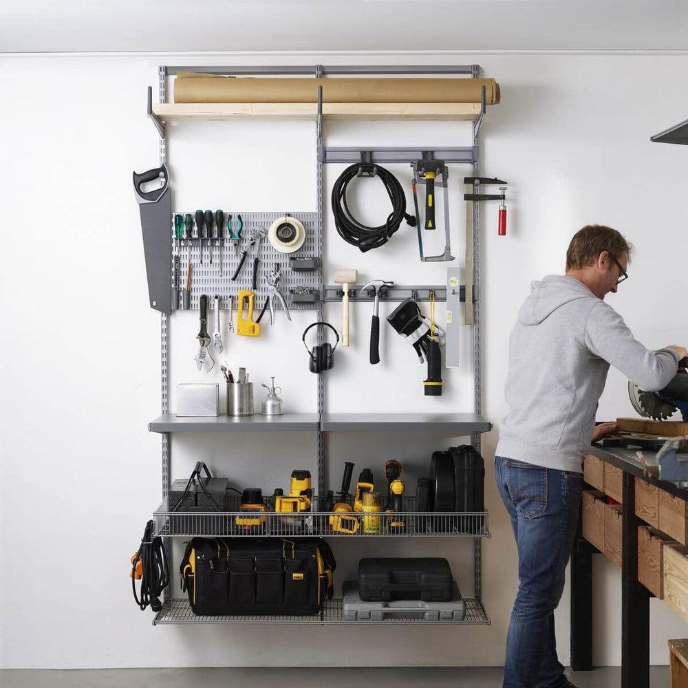 Elfa Deluxe Garage Tool Storage Solution W: 120 White - ELFA - Ready Made Solutions - Soko and Co