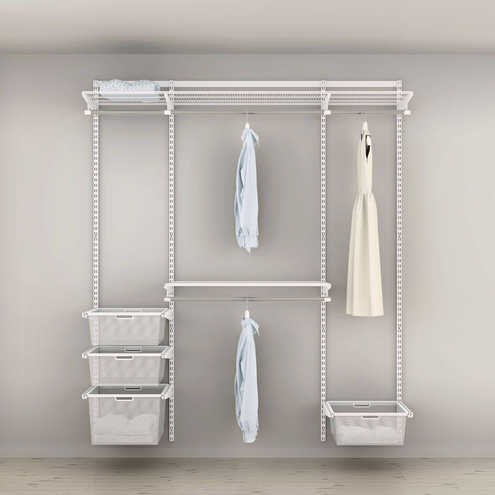 Elfa Deluxe Hanging Wardrobe Storage Solution W: 180 White - ELFA - Ready Made Solutions - Soko and Co