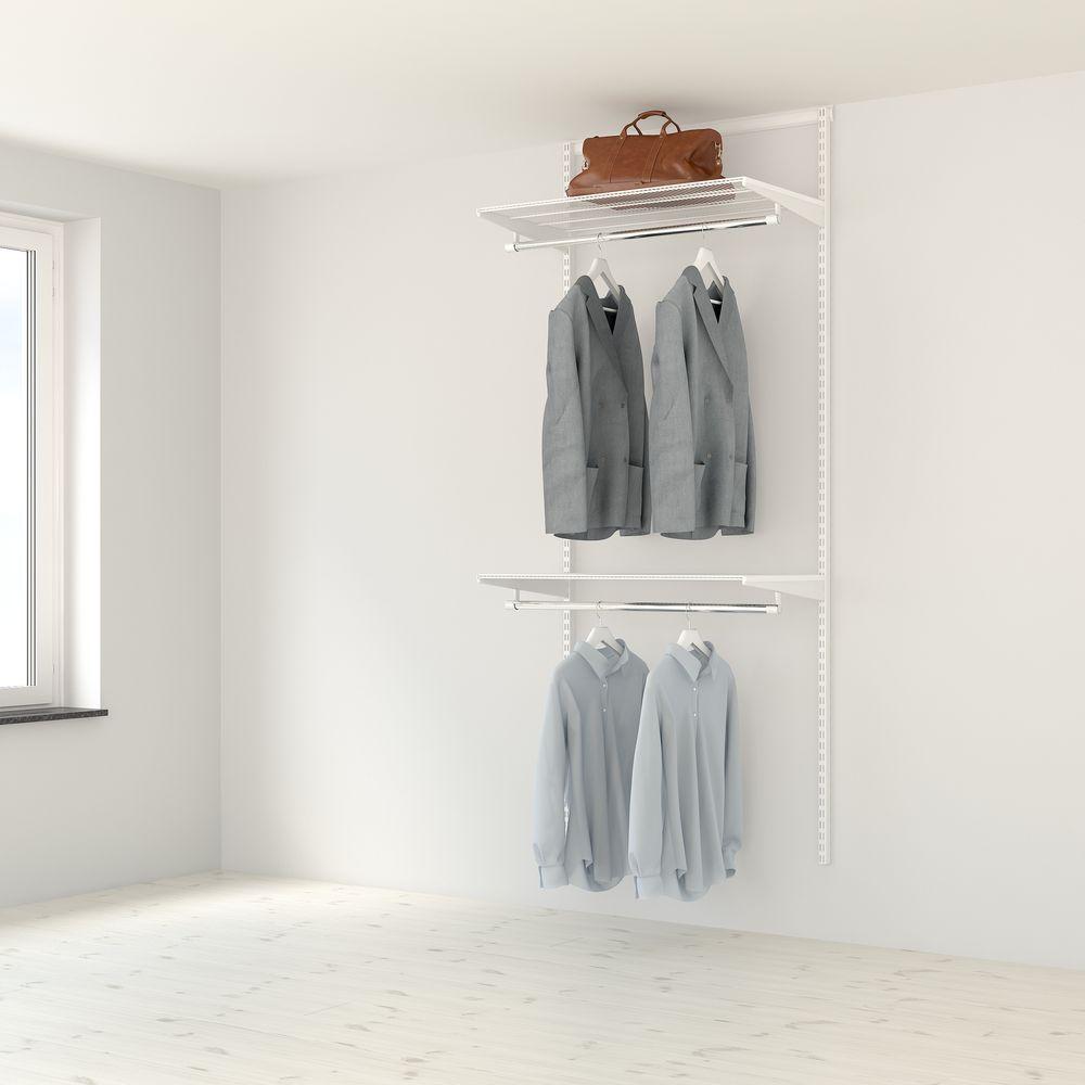 Elfa Double Trouble Wardrobe Storage Solution White - ELFA - Ready Made Solutions - Soko and Co
