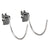 Elfa Large Round Metal Storing Board Hooks 2 Pack Grey - ELFA - Storage Track and Storing Board - Soko and Co