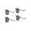 Elfa Long Metal Storing Board Hooks 4 Pack Grey - ELFA - Storage Track and Storing Board - Soko and Co