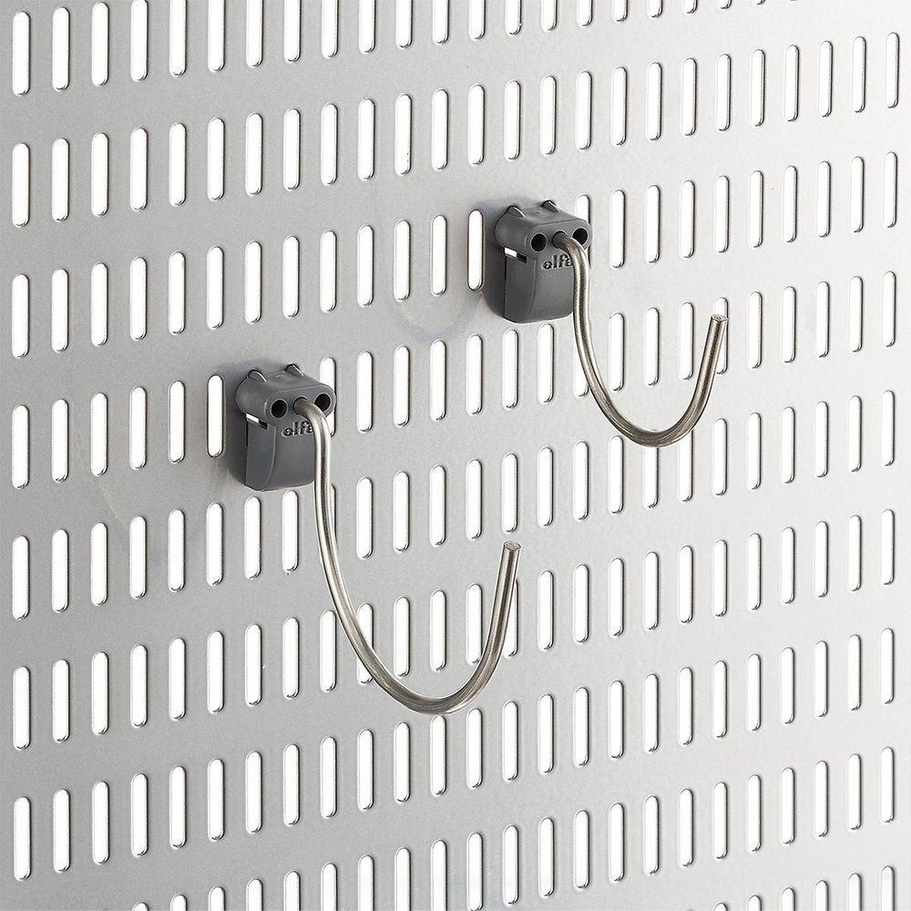 Elfa Small Round Metal Storing Board Hooks 2 Pack Grey - ELFA - Storage Track and Storing Board - Soko and Co