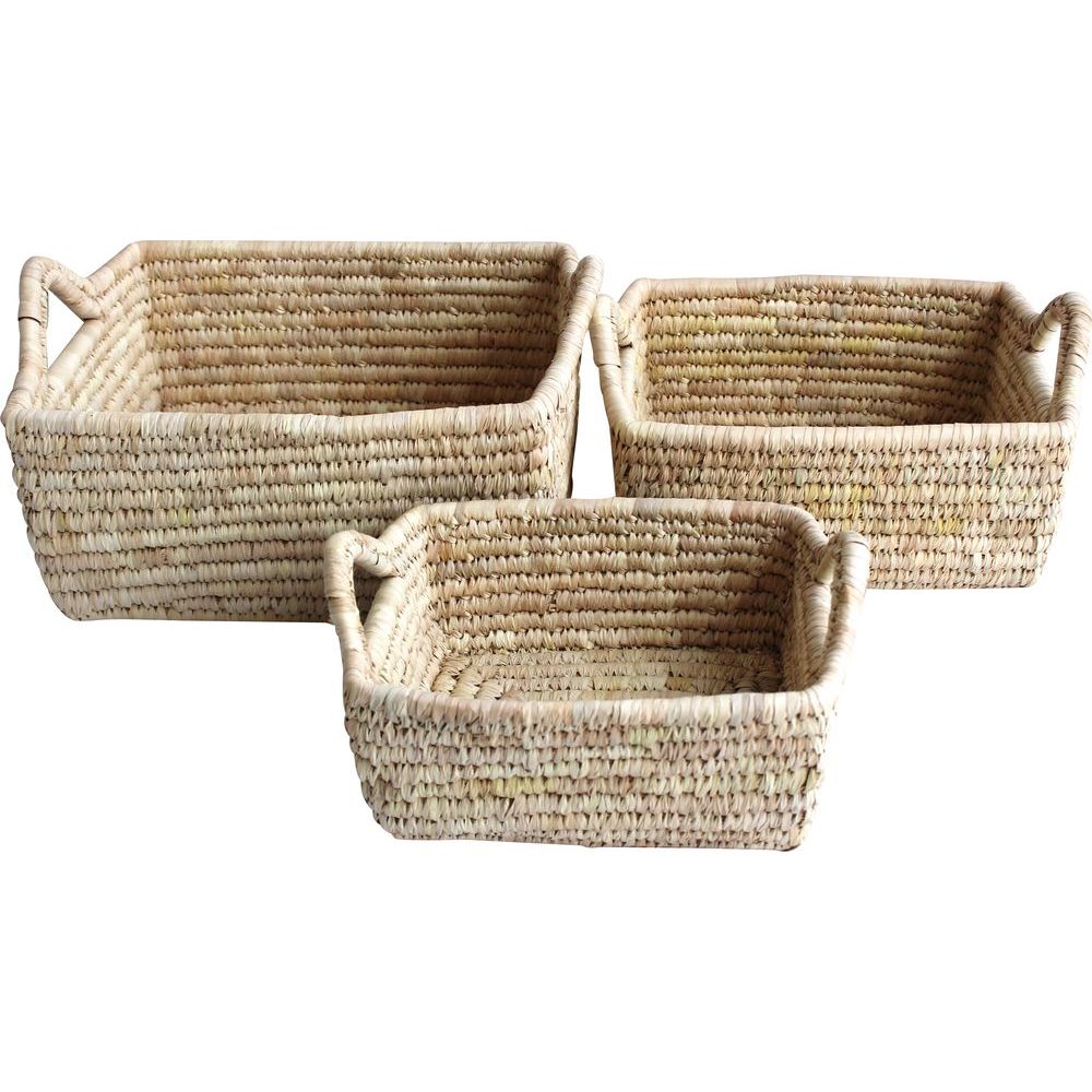 Ella Large Rectangular Seagrass Storage Basket - HOME STORAGE - Baskets and Totes - Soko and Co