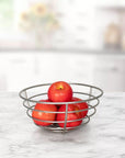 Euro Fruit Basket Satin Steel - KITCHEN - Bench - Soko and Co