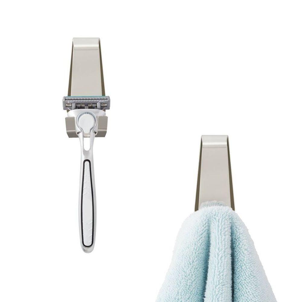 Facet Stainless Steel Hooks 2 Pack - BATHROOM - Suction - Soko and Co