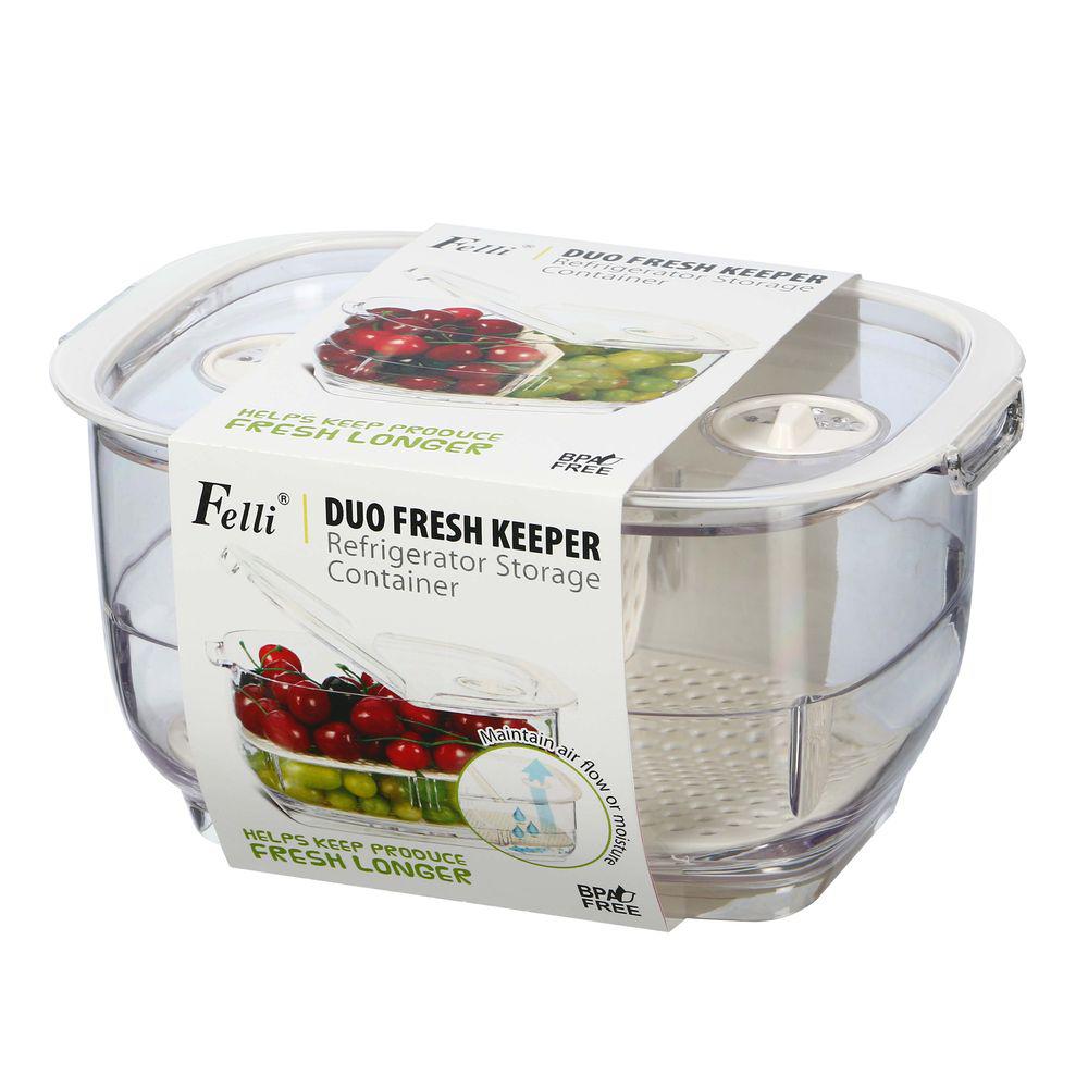 Felli 1.8L Duo Fresh Fridge Storage Container - KITCHEN - Fridge and Produce - Soko and Co