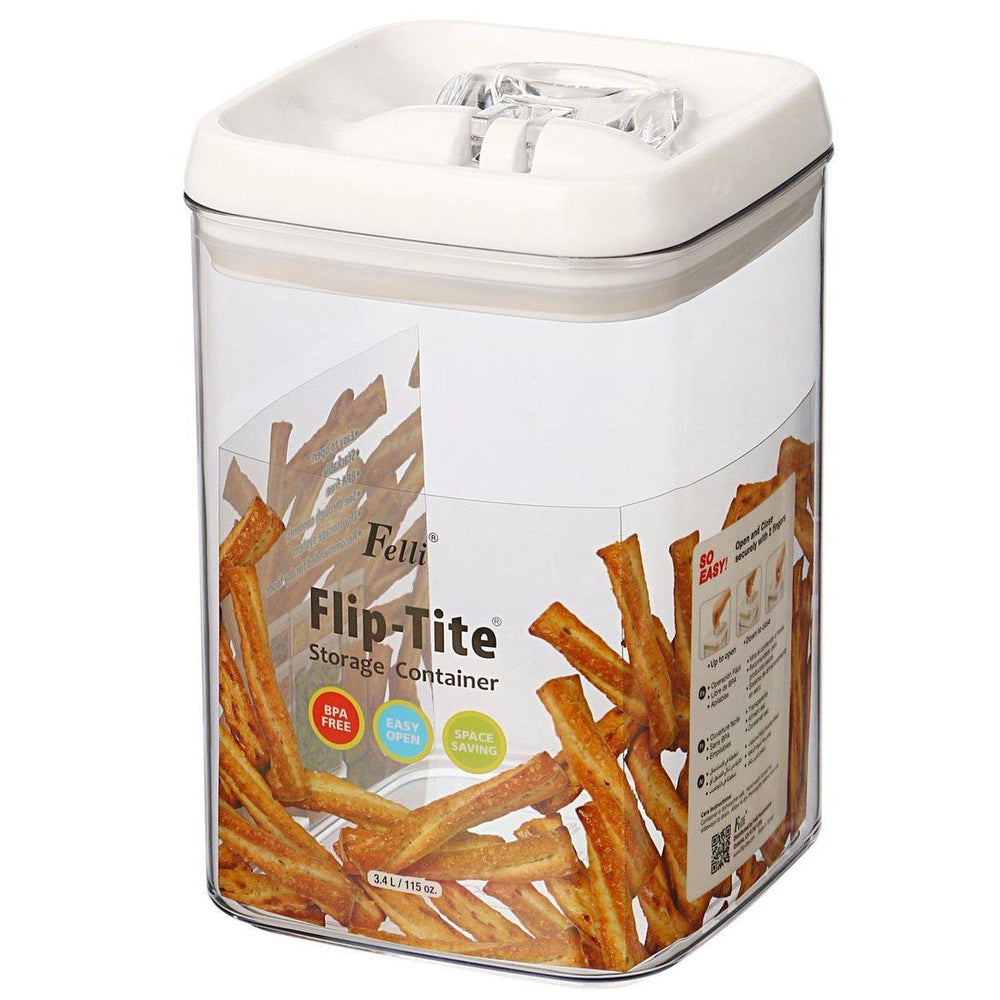 Felli Flip Tite 3.3L Extra Large Square Pantry Container - KITCHEN - Food Containers - Soko and Co