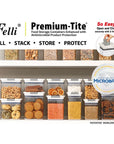 Felli Premium Tite 1.4L Small Square Pantry Container - KITCHEN - Food Containers - Soko and Co