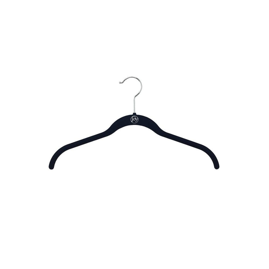 Flocked Coat Hangers 3 Pack Black Soko & Co