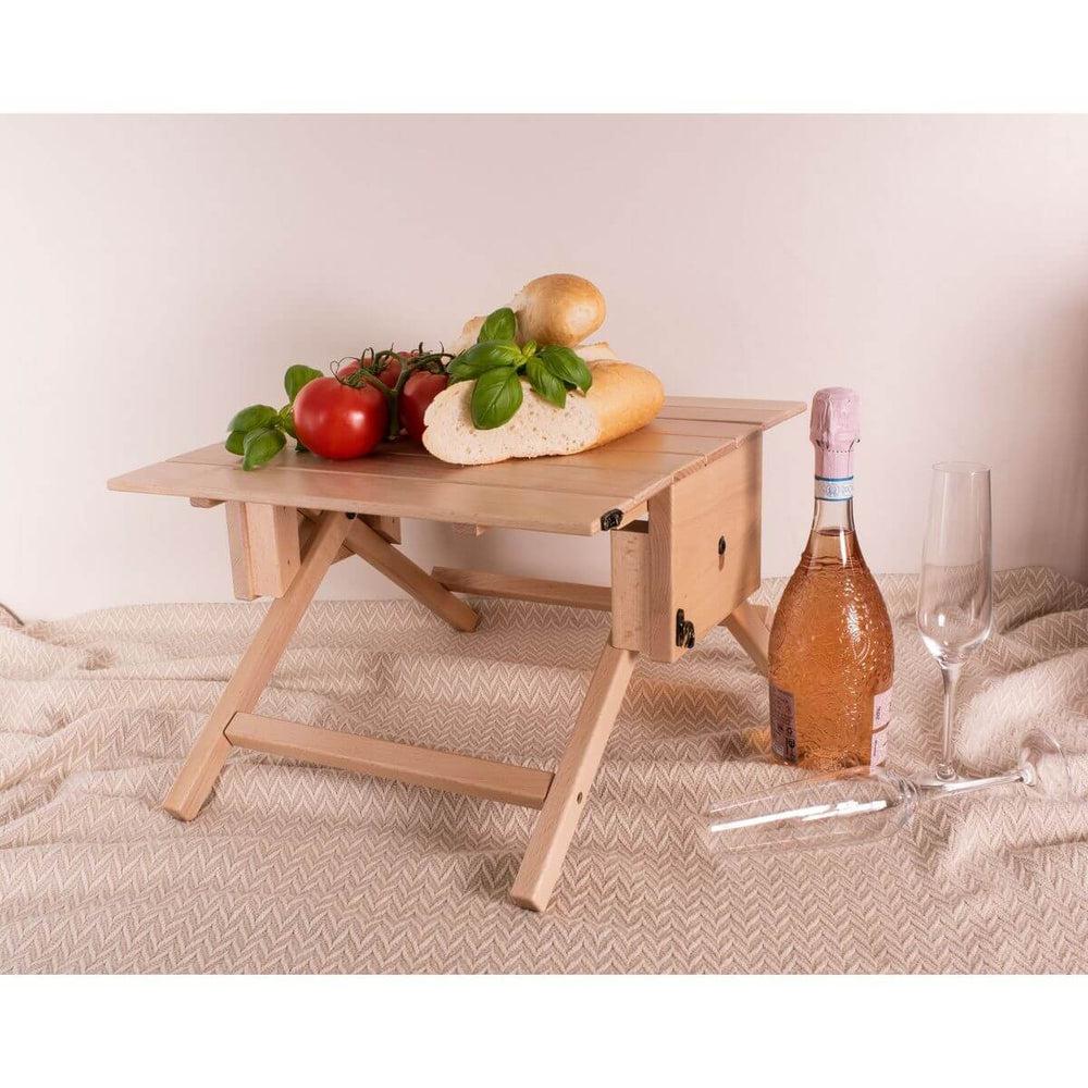 Foldable Picnic Table &amp; Basket Beechwood - LIFESTYLE - Picnic - Soko and Co