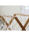 Folding Bamboo Wine Glass Rack - WINE - Glass Holders and Racks - Soko and Co