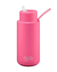 Frank Green 1L Ceramic Water Bottle with Straw Neon Pink - LIFESTYLE - Water Bottles - Soko and Co