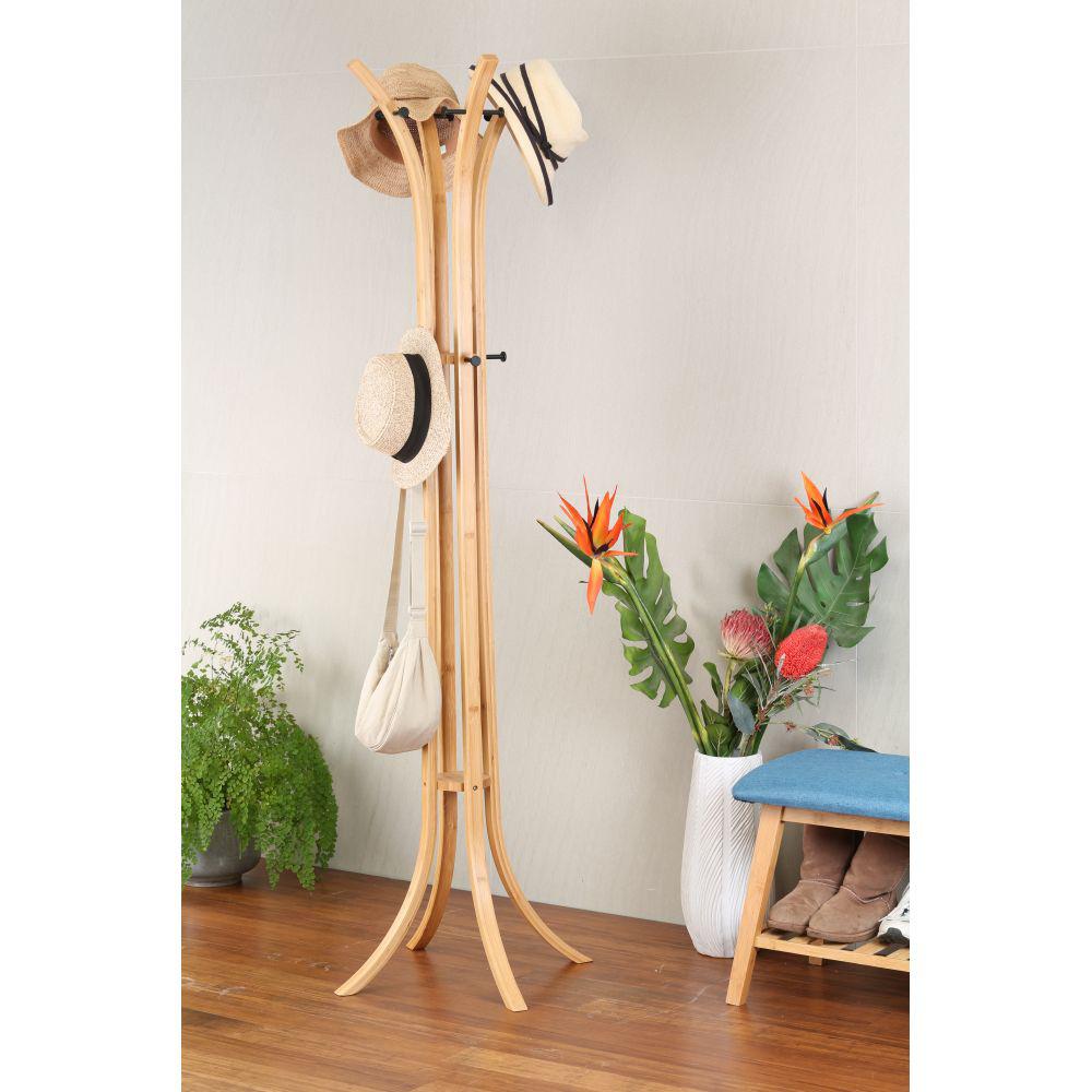Freestanding Bamboo Coat &amp; Hat Rack - HOME STORAGE - Hat and Coat Racks - Soko and Co