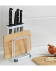 Freestanding Chopping Board & Knife Organiser White - KITCHEN - Shelves and Racks - Soko and Co