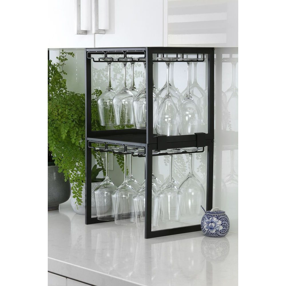 Freestanding Wine Glass Rack Matte Black - WINE - Glass Holders and Racks - Soko and Co