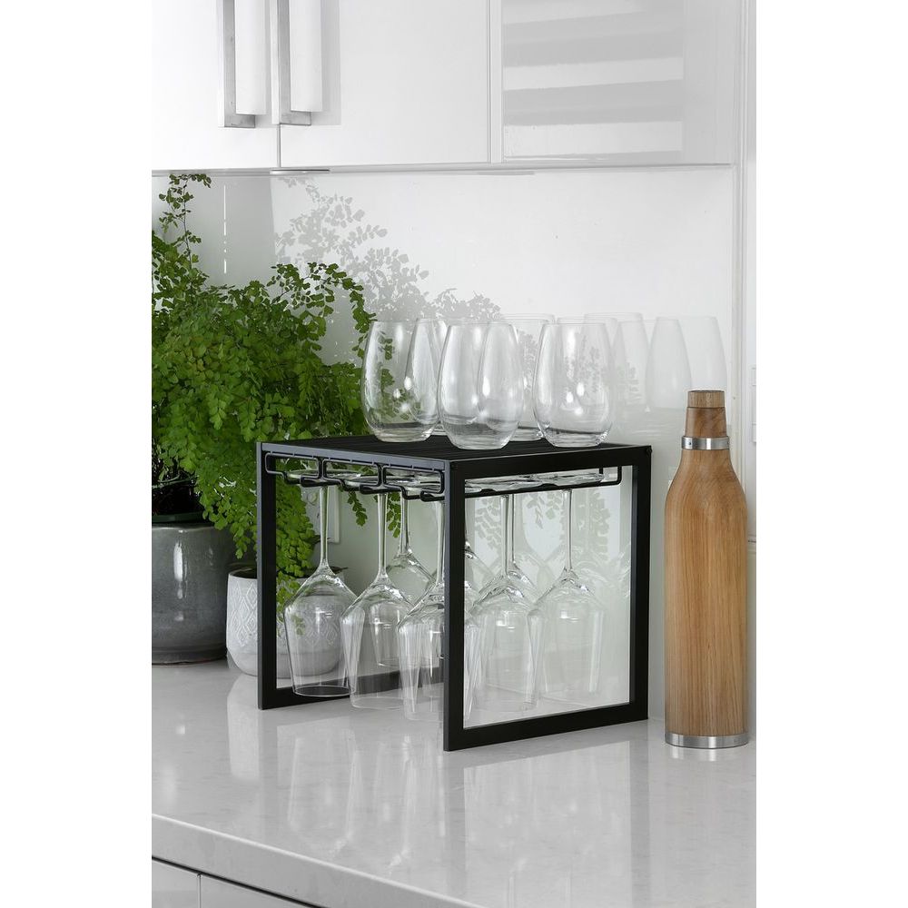 Freestanding Wine Glass Rack Matte Black - WINE - Glass Holders and Racks - Soko and Co