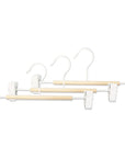 Frosted Timber Clip Pants Hangers 3 Pack White - WARDROBE - Clothes Hangers - Soko and Co