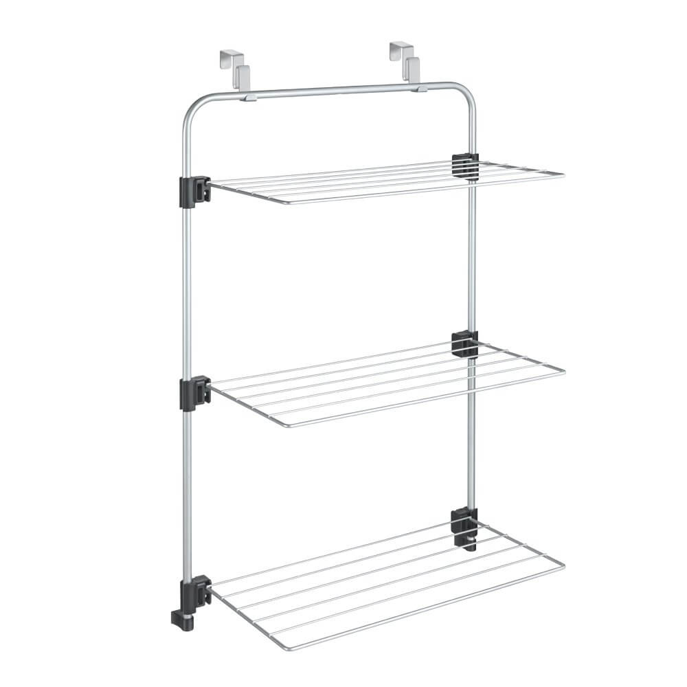 Gale 3 Tier Over Door Clothes Airer Silver - LAUNDRY - Airers - Soko and Co