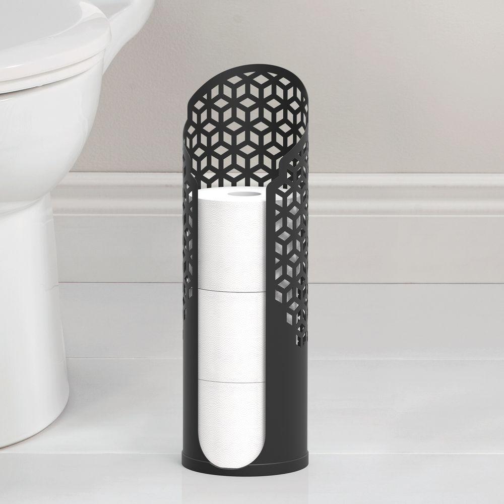 Hexacube Toilet Roll Holder Matte Black - BATHROOM - Toilet Roll Holders - Soko and Co